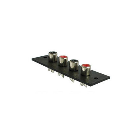 CHASSIS RCA AMP 4P - NICKEL - Velleman