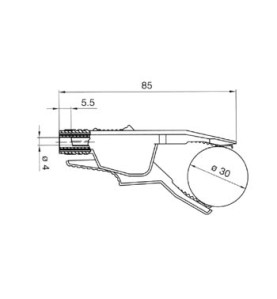 PINCE CROCODILE ISOLEE 4mm 34A - NOIR (AK2B 2540) - Velleman