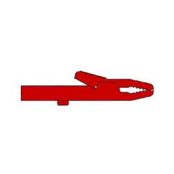PINCE CROCODILE ISOLEE 4mm 25A - ROUGE (AK 2 S) - Velleman