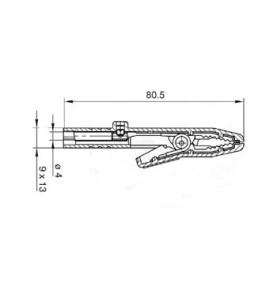 PINCE CROCODILE ISOLEE 4mm 25A - ROUGE (AK 2 S) - Velleman