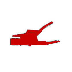 PINCE CROCODILE ISOLEE 4mm 34A - ROUGE (AK2B 2540) - Velleman