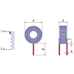 Bobine de ligne toroïdale 220µH 170mohm - 1A