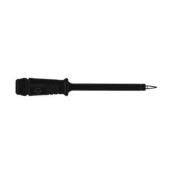POINTE DE TOUCHE À DOUILLE ISOLANTE FLEXIBLE 4mm EN ACIER INOX - NOIR 
