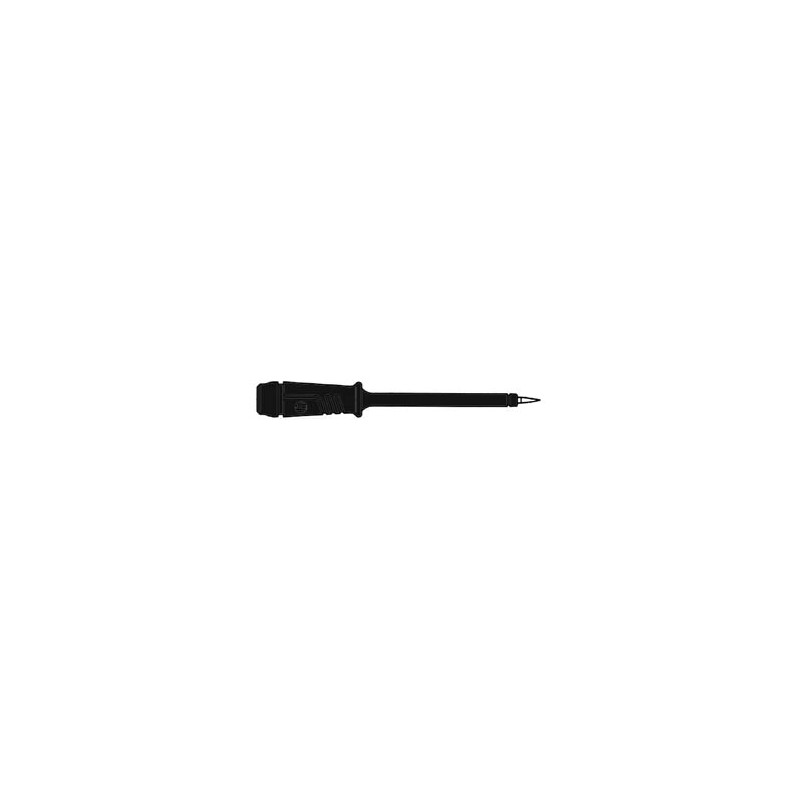 POINTE DE TOUCHE À DOUILLE ISOLANTE FLEXIBLE 4mm EN ACIER INOX - NOIR (PRÜF 2)