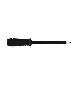 POINTE DE TOUCHE À DOUILLE ISOLANTE FLEXIBLE 4mm EN ACIER INOX - NOIR 