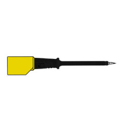 POINTE DE TOUCHE 4mm POUR FICHE AVEC REPRISE ARRIERE - NOIR (PRÜF 2S) 