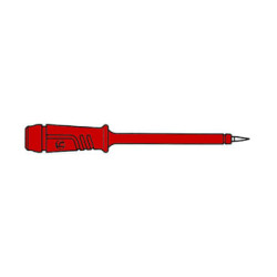 POINTE DE TOUCHE À DOUILLE ISOLANTE FLEXIBLE 4mm EN ACIER INOX - ROUGE