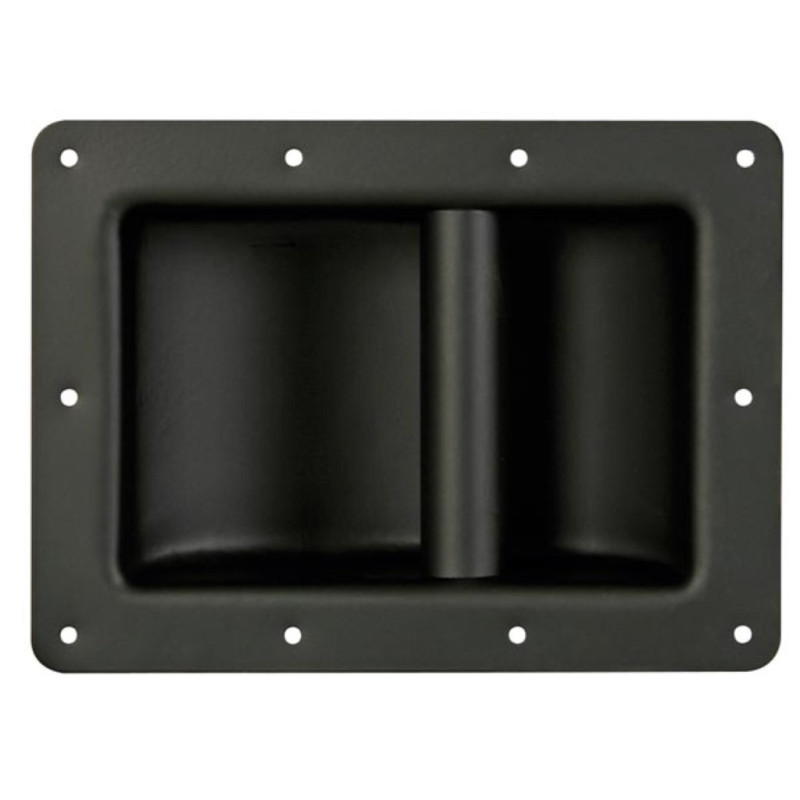 POIGNÉE ROBUSTE POUR ENCEINTES, NOIR MÉTALLIQUE, 220 x 160mm