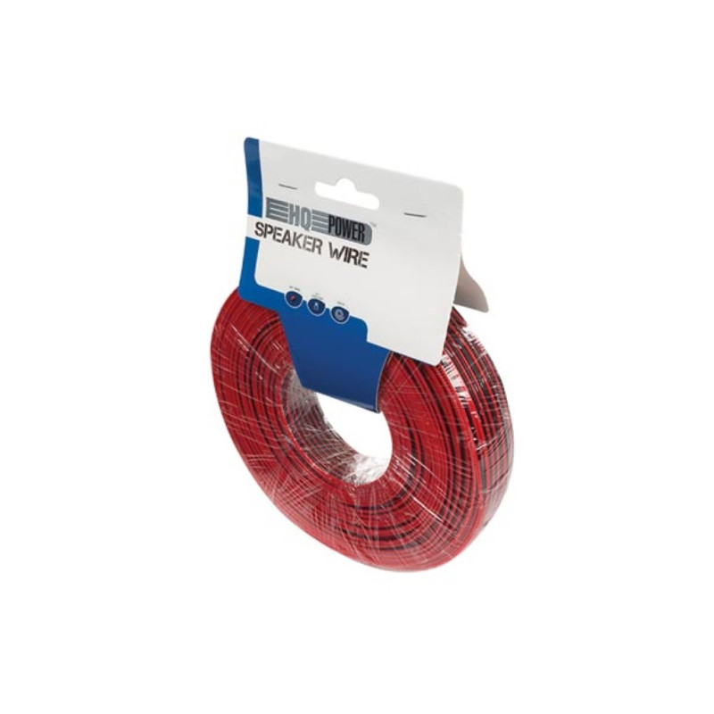 CABLE HAUT-PARLEUR - ROUGE/NOIR - 2 x 0.50 mm² - 100 m CABLE HAUT-PARLEUR - ROUGE/NOIR - 2 x 0.50 mm² - 100 m