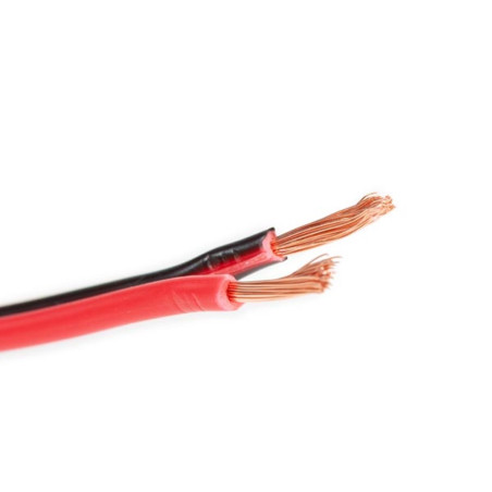 CABLE HAUT-PARLEUR - ROUGE/NOIR - 2 x 0.50 mm² - 100 m