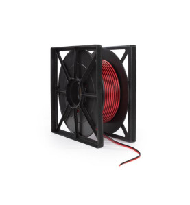 CÂBLE HAUT-PARLEUR - ROUGE/NOIR - 2 x 0.75 mm² - 100 m - VS