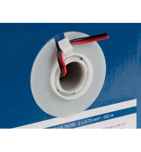 CÂBLE HAUT-PARLEUR - ROUGE/NOIR - 2 x 0.75 mm² - 100 m - VS
