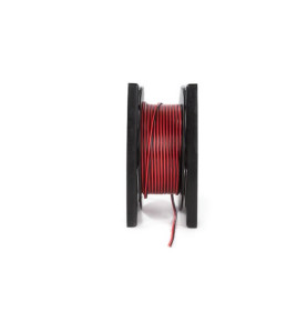 CÂBLE HAUT-PARLEUR CCA - ROUGE/NOIR - 2 x 1.50 mm² - ROULEAU 100 m - V