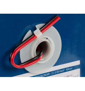 CÂBLE HAUT-PARLEUR CCA - ROUGE/NOIR - 2 x 2.50 mm² - ROULEAU 100 m - V