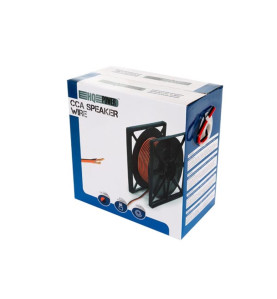 CÂBLE HAUT-PARLEUR CCA - ROUGE/NOIR - 2 x 2.50 mm² - ROULEAU 100 m - V