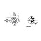 FICHE DIN FEMELLE 5 BROCHES, POUR CHASSIS