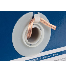 CÂBLE HAUT-PARLEUR - TRANSPARENT - 2 x 1.50 mm² - 100 m - VS