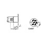 FICHE DIN FEMELLE 6 BROCHES, POUR CHASSIS