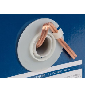 CÂBLE HAUT-PARLEUR - TRANSPARENT - 2 x 2.50 mm² - 100 m - VS