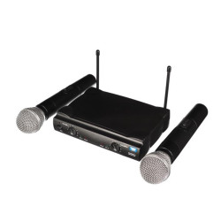 MICROPHONE UHF SANS FIL - 2 CANAUX - VS