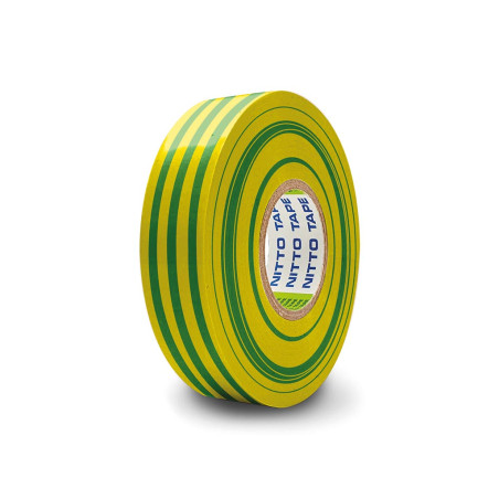 NITTO - RUBAN ADHESIF ISOLANT - VERT/JAUNE - 19 mm x 10 m - PRL