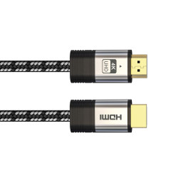 Câble HDMI 2.0 tressé en coton de qualité supérieure avec connecteur p