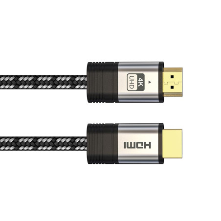 Câble HDMI 2.0 tressé en coton de qualité supérieure avec connecteur p