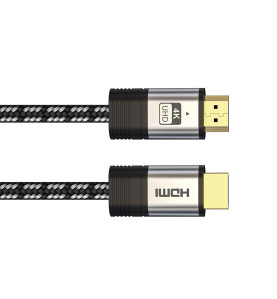 Câble HDMI 2.0 tressé en coton de qualité supérieure avec connecteur p