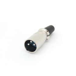 FICHE XLR MALE NICKELEE 3 BROCHES - TYPE COURT - Velleman