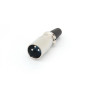 FICHE XLR MALE NICKELEE 3 BROCHES - TYPE COURT