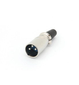 FICHE XLR MALE NICKELEE 3 BROCHES - TYPE COURT - Velleman