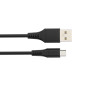Câble USB - USB 2.0 A à C 60W, nickelé, câble TPE - 1 mètre Câble USB - USB 2.0 A à C 60W, nickelé, câble TPE - 1 mètre