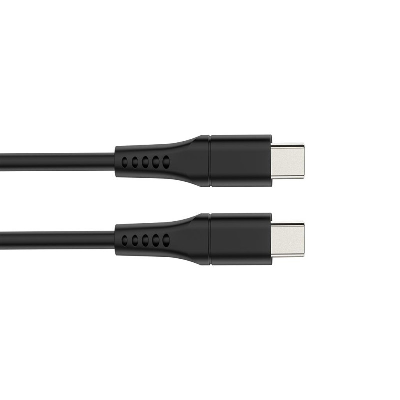 Câble USB - USB 2.0 C à C 60W, 480Mbps, nickelé, câble TPE - 1 mètre Câble USB - USB 2.0 C à C 60W, 480Mbps, nickelé, câble TPE - 1 mètre