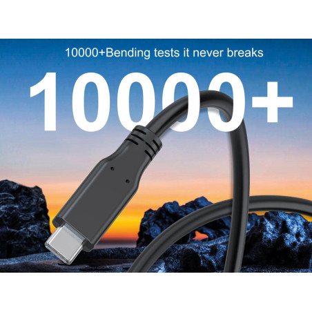 Câble USB - USB 2.0 C à C 60W, 480Mbps, nickelé, câble TPE - 1 mètre