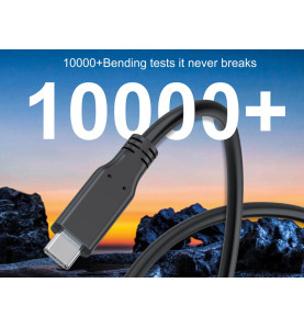 Câble USB - USB 2.0 C à C 60W, 480Mbps, nickelé, câble TPE - 1 mètre -