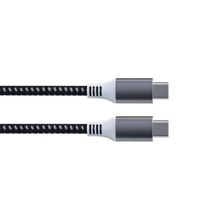 Câble USB - USB 2.0 C à C 60W, 480Mbps, magnétique, nickelé, câble tre