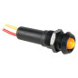 VOYANT LED JAUNE 24V - BOITIER NOIR