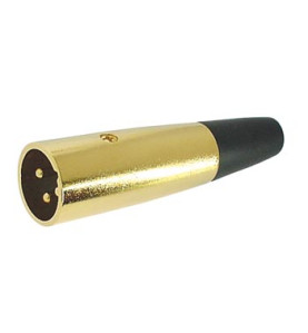 Connecteur XLR mâle 3 broches - plaqué or - Velleman