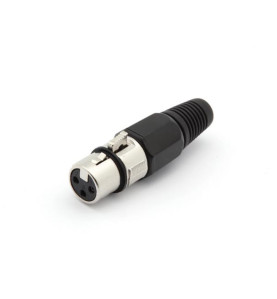 FICHE XLR FEMELLE NICKELEE 3 BROCHES - NOIR - Velleman