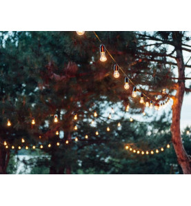 GUIRLANDE DE FÊTE À LED - 20 x DOUILLE E27 - SANS AMPOULES - 10 m - VS