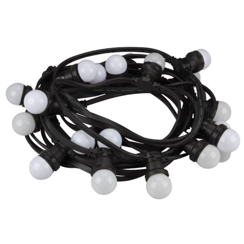 GUIRLANDE DE FÊTE À LED avec 20 LAMPES LED BLANC CHAUD
