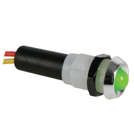 VOYANT LED VERT 24V - BOITIER CHROME - Velleman