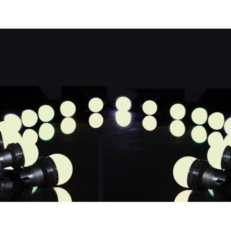 GUIRLANDE DE FÊTE À LED avec 20 LAMPES LED BLANC CHAUD