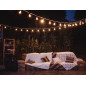 GUIRLANDE DE FÊTE À LED avec 20 LAMPES LED BLANC CHAUD