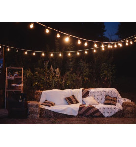 GUIRLANDE DE FÊTE À LED avec 20 LAMPES LED BLANC CHAUD - VS