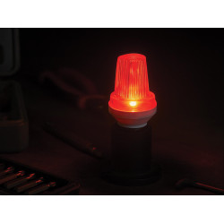 MINI LAMPE LED STROBOSCOPIQUE - E27 - 3 W - ROUGE