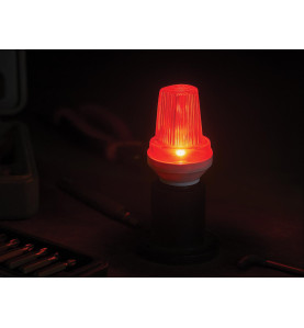 MINI LAMPE LED STROBOSCOPIQUE - E27 - 3 W - ROUGE - VS