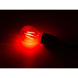 JEU D'AMPOULES À FILAMENT LED - A60 - VERRE CLAIR - 4 pcs - ROUGE - VERT - BLEU - ORANGE