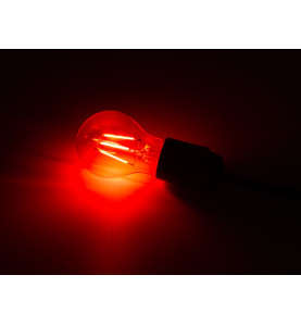 JEU D'AMPOULES À FILAMENT LED - A60 - VERRE CLAIR - 4 pcs - ROUGE - VE