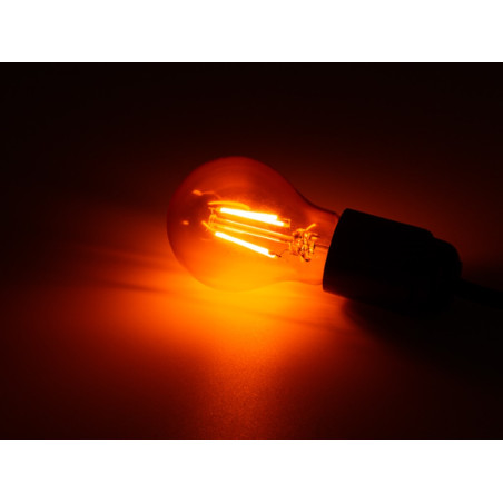 JEU D'AMPOULES À FILAMENT LED - A60 - VERRE COLORÉ - 4 pcs - ROUGE - VERT - BLEU - ORANGE